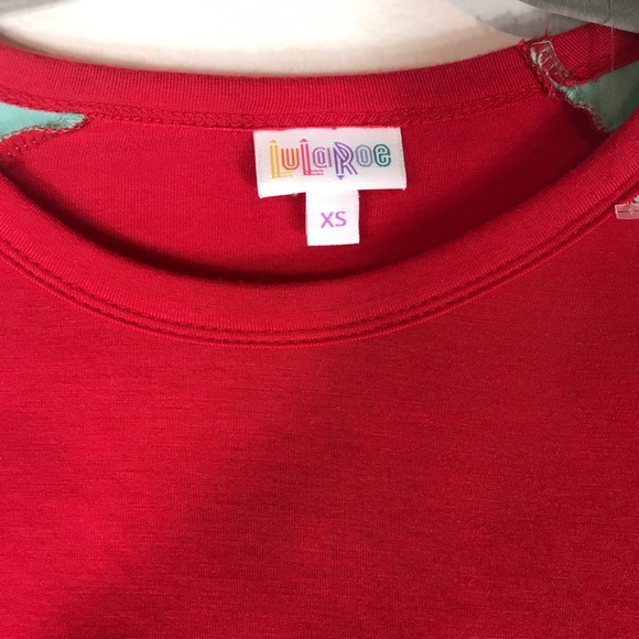 Lularoe Randy Raglan Tee❤️💙🇺🇸 - Picture 2 of 3